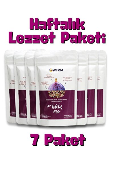 WIRM 7'li Paket Freeze Dried Incir 30 gr | Dondurularak Kurutulmuş Meyve | Fr...