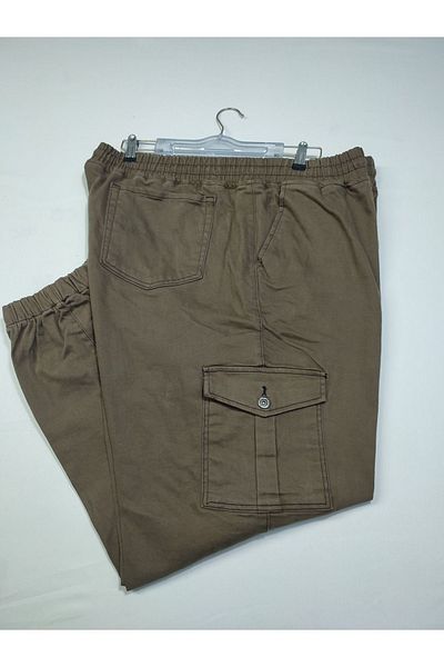 Denim Ανδρικά λευκά είδη Cargo Jogger 5891 μεγάλου μεγέθους
