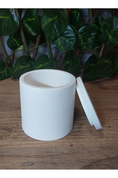 Porta blu Concrete Design CylinderOrganizer- Box with Lid and Multi-purpose Pen Holder