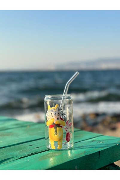 page journals Winni the pooh  kahve / meşrubat bardağı pipetli