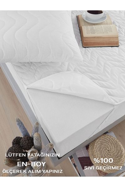 VESSİNOHOME Microfiber Quilted 4 Corner Mattress Mattress Water Liquid Proof Single Double Mattress Pad Protective Sheet 11 Sizes