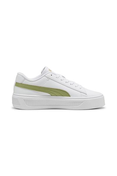 Puma Puma Smash Platform V3 - White and Remained Green Puma Gold