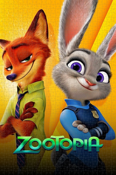 Jeronkarji Hayvanlar Şehri - Zootopia (2016) Sürüm3 Film Posterinin 1000 Parça Puzzle Yapbozu