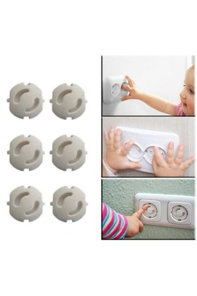 çoktan seçmeli 6-Piece Baby Socket Safety Child Safety Protective Socket Cover