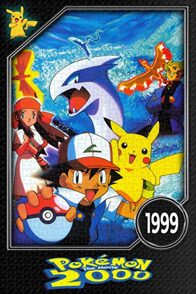 Jeronkarji Pokemon: The Movie 2000 (1999) Film Posterinin 1000 Parça Puzzle Y...