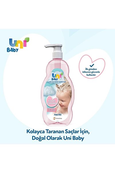 Uni Baby Kolay Tarama Saç Ve Vücut Şampuanı 700 Ml