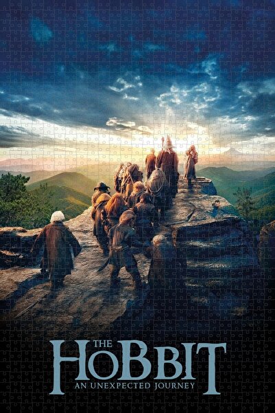 Jeronkarji The Hobbit: An Unexpected Journey (2012) Film Posterinin 1000 Parça Puzzle Yapbozu e1