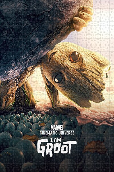 Jeronkarji I Am Groot Animasyon (2022) Film Posterinin 1000 Parça Puzzle Yapbozu