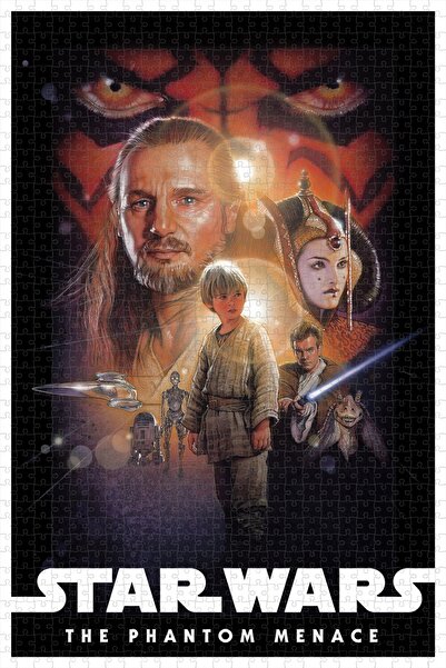 Jeronkarji Star Wars: Episode I - The Phantom Menace (1999) Film Posterinin 1000 Parça Puzzle Yapboz z1
