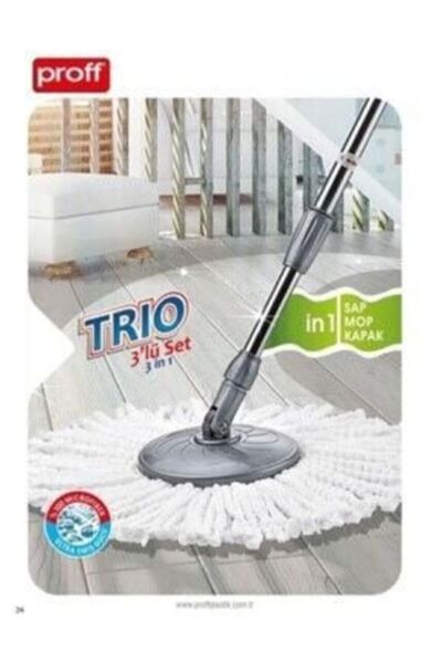 Genel Markalar Trio 3'lü Set Vileda Döner Ucu Sap Aparat Ve Mop Püskülü Yedek...