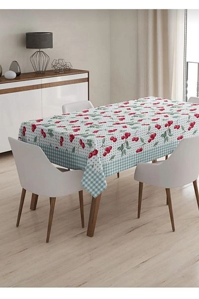 HMZ Djıtal Printed Rectangular Tablecloth - Care Free Stain Resistant (160X220)