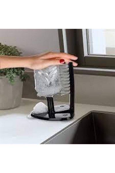 ALFAGİFT Functional Kitchen Suction Cup Cup Washing Cleaning Brush with Suction Cup