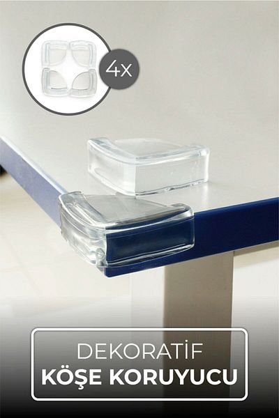 HERFİE 4-Piece Table Coffee Table Decorative Corner Protector Baby Child Protector