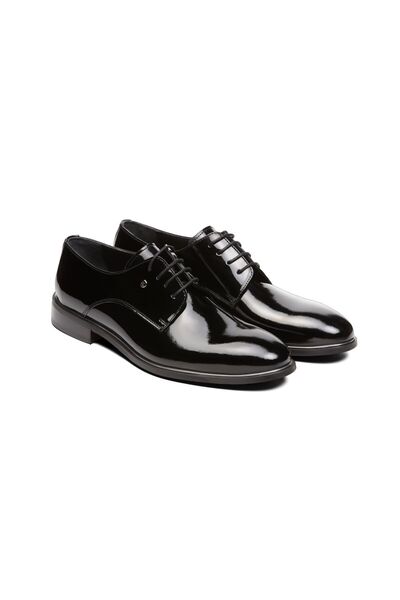 Black Flat Pattern Genuine Leather Boot Sole Classic Shoes