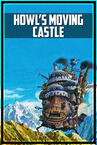 Jeronkarji Howl's Moving Castle (2004) Film Posterinin 500 Parça Puzzle Yapbo...