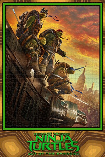 Jeronkarji Ninja Kaplumbağalar : Out of the Shadows (2016) Film Posterinin 1000 Parça Puzzle Yapbozu