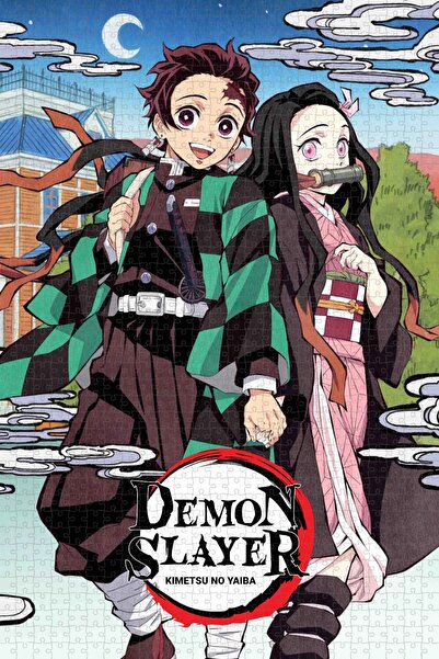 Jeronkarji Demon Slayer: Kimetsu no Yaiba (2019) Film Posterinin 1000 Parça P...