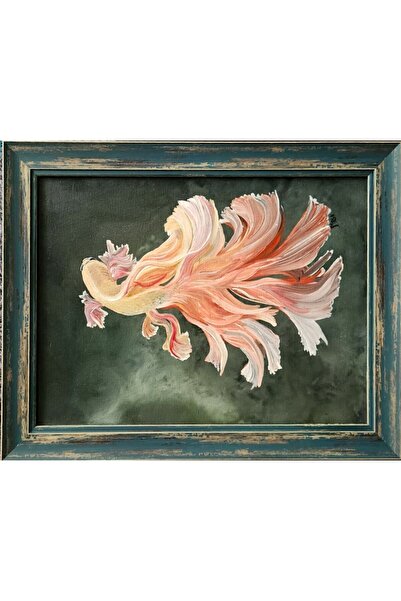 Sanat Markt Beta Balığı Tablosu - Somon Rengi