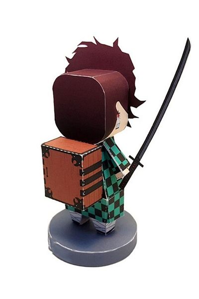ZNC Demon Slayer Tanjiro - Creative Hobby and Cutting-Free Paper Model, Suitable for Kids and Adults
