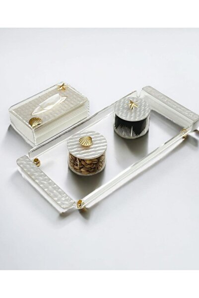 Queen Bee İstanbul ? Lüks Sunum Ve Servis Için Akrilik Sedef Detaylı Şeffaf P...