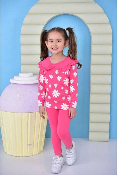falcomini Girl's Daisy Printed Suit