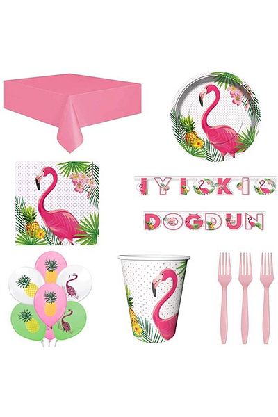 Mini Parti Flamingo Mini Party Store - Σετ πάρτι για 8 άτομα