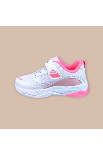 pepino Faylon Sole Ultra Light Children's Sports Shoes - White Pink, Velcro Air Mesh