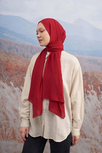 ARMANDA Olay Cotton Shal - Bordo