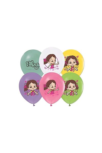 Mini Parti Niloya Printed Mini Pastel Balloon - Party Store