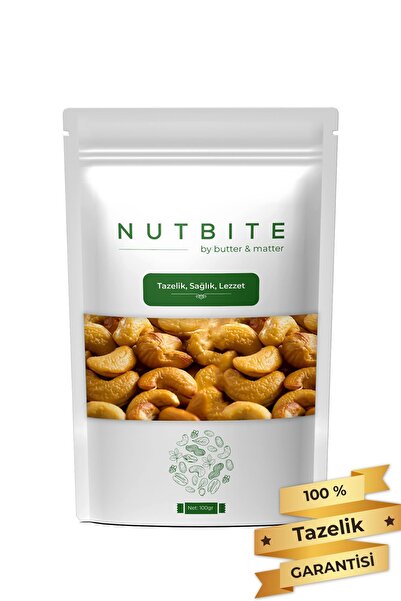 NUTBITE Kavrulmuş Kaju 100gr - Yağlı & Tuzlu - Taptaze Yeni Mahsül - Atıştırm...