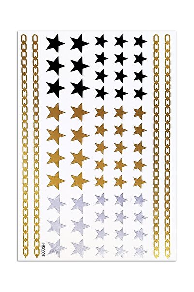 BP Tattoo Gold Tattoo Metalik Yıldız Dövmesi