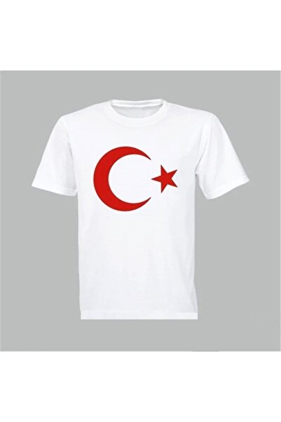 hn sport Kırmızı Bayraklı Ayyıldızlı Tişört