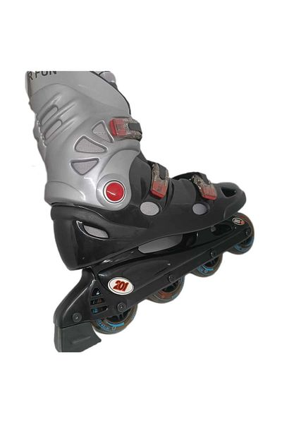 LRS STORE Adult Large Roller Skates Size 45 Metal Base Single Row Silicone Roller Skates