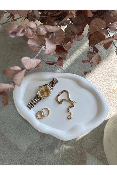 Endless Candles Decorative White Cloud Plate