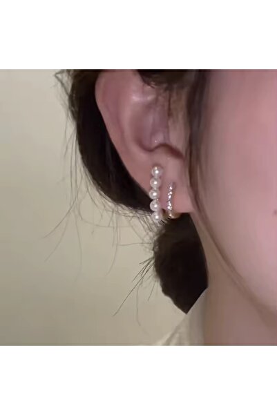 toptanhanem İnci Tasarımlı Antialerjik Çelik Küpe - Şık ve Hassas Cilt Dostu Aksesuar