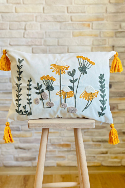 SWITA Home Design - 4-Piece Combination Punch Embroidered Throw Pillow Cover Set