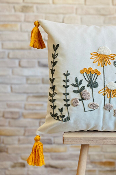 SWITA Home Design - 4-Piece Combination Punch Embroidered Throw Pillow Cover Set