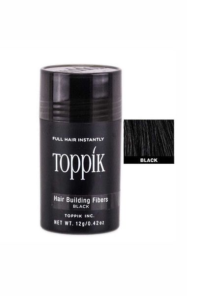 Toppik ألياف تكثيف الشعر الأسود 12 جرام - ألياف بناء الشعر
