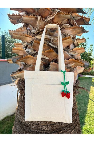 Handream Linen Raw Strawberry Accessory Shoulder Bag