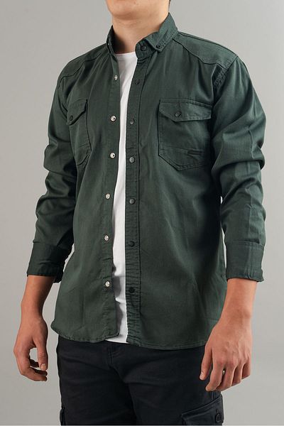 bombe Pánská džínová košile Slim Fit Nefti