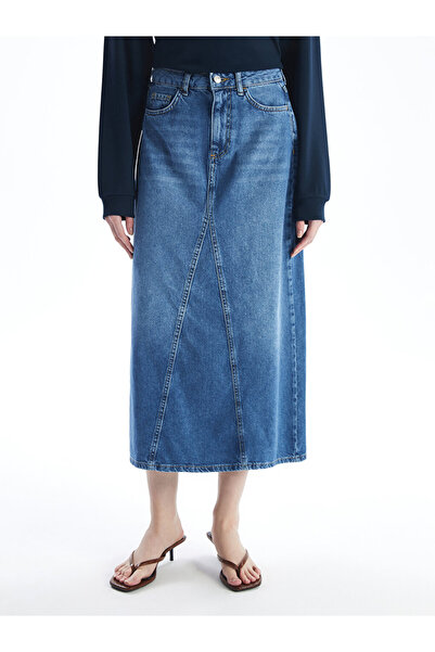 LC Waikiki Női Jean szoknya - Standard Fit
