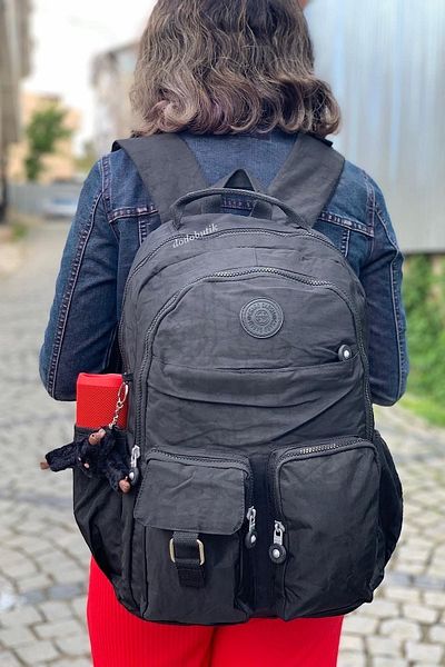 DodoButik Rucsac ușor cu mai multe buzunare din material rezistent la ploaie