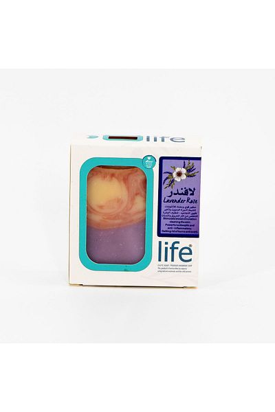 olife soap صابون طبيعي برائحة اللافندر مصنوع يدويًا 100 جرام
