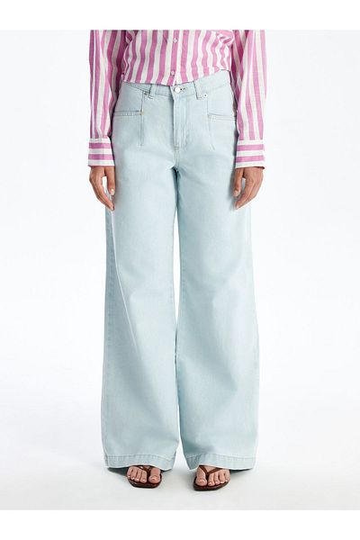 LC Waikiki Damen-Jeanshose mit weitem Bein