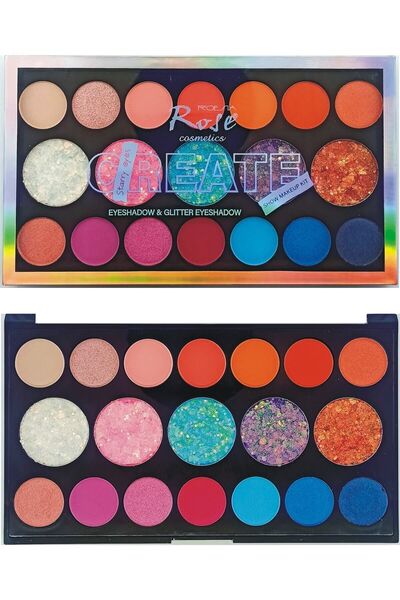 Roesıa Rose Cosmetics Roesıa Rose Create Glitterli Göz Farı 19'lu Makyaj Paleti