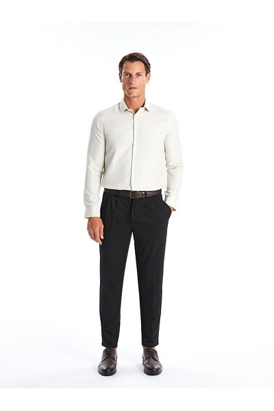LC Waikiki Ανδρικό πουκάμισο Gabardine με καρό σχέδιο Slim Fit - Μακρυμάνικο