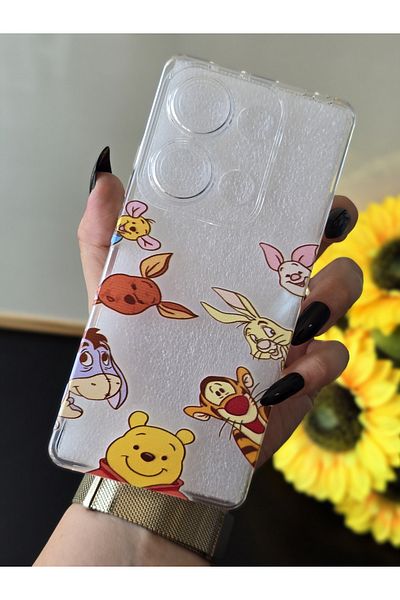 SUPER FRAME حافظة هاتف شفافة مطبوعة متوافقة مع هاتف Xiaomi Redmi Note 13 PRO 4G (ليس 5G)