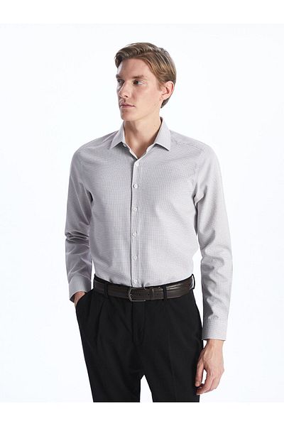 LC Waikiki Cămașă Dobby pentru bărbați, cu mânecă lungă, slim fit