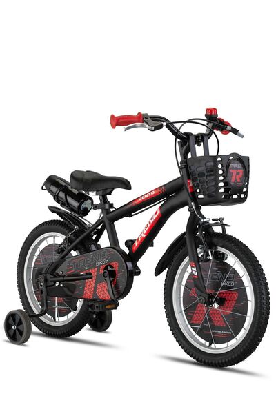 TRENDBIKE Vento 16 Jant 4-6 Yaş Erkek Çocuk Bisikleti Siyah-kırmızı
