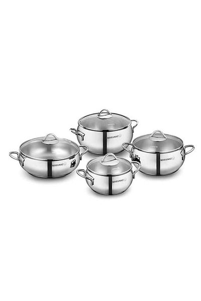 KORKMAZ A1807 Chubby 8-Piece Cookware Set -21